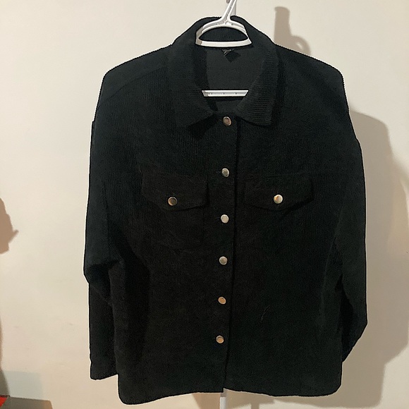 SHEIN Flap Pocket front Cord Coat - Picture 8 of 9